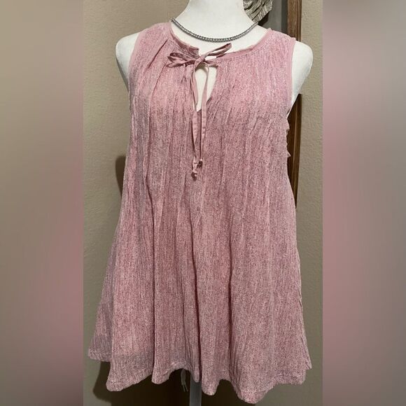 Anthropologie Tops - Anthropology Meadow Rue | Blush Pink Swing Tank Top Size Small NWOT